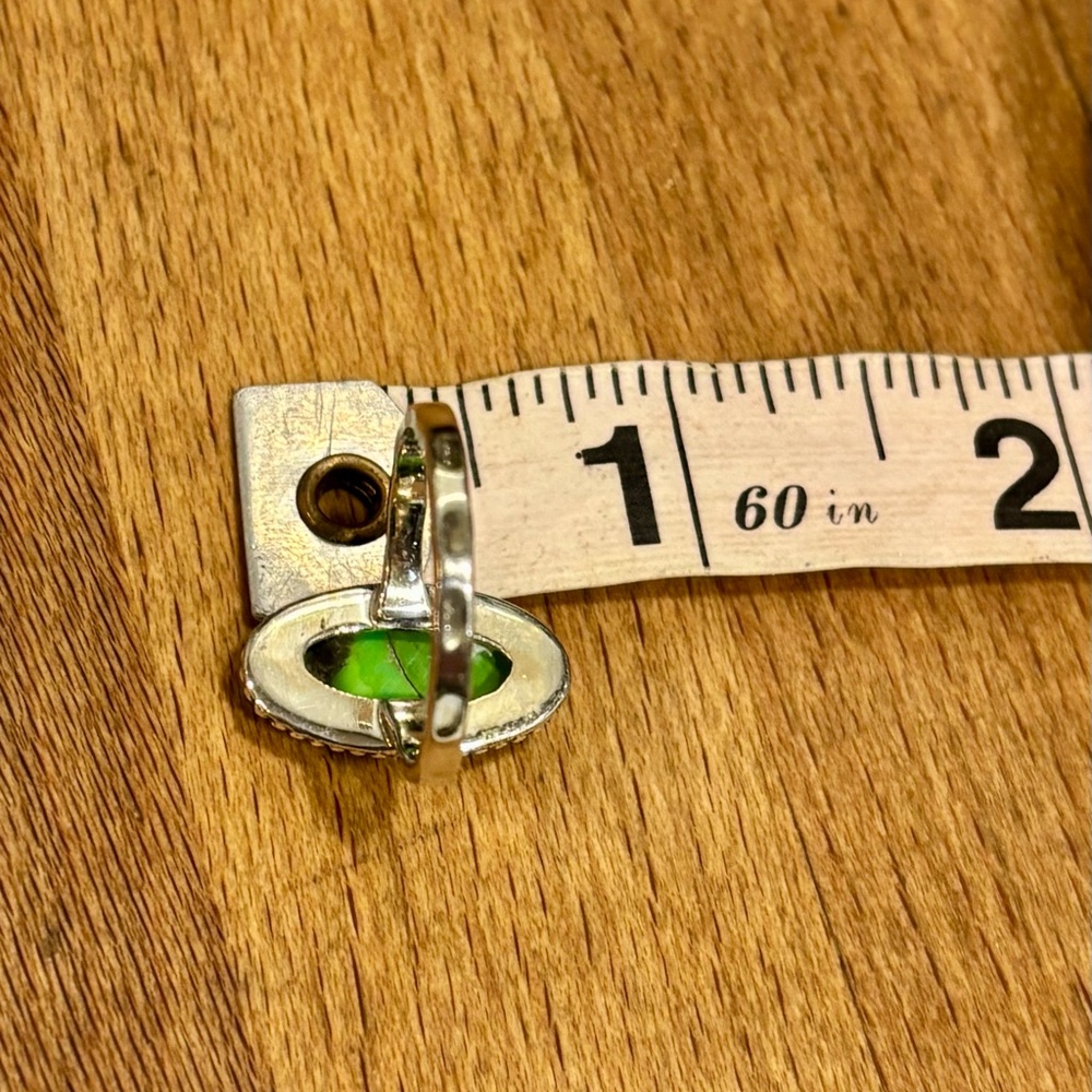 Green Copper Turquoise Ring - Picture 12 of 13